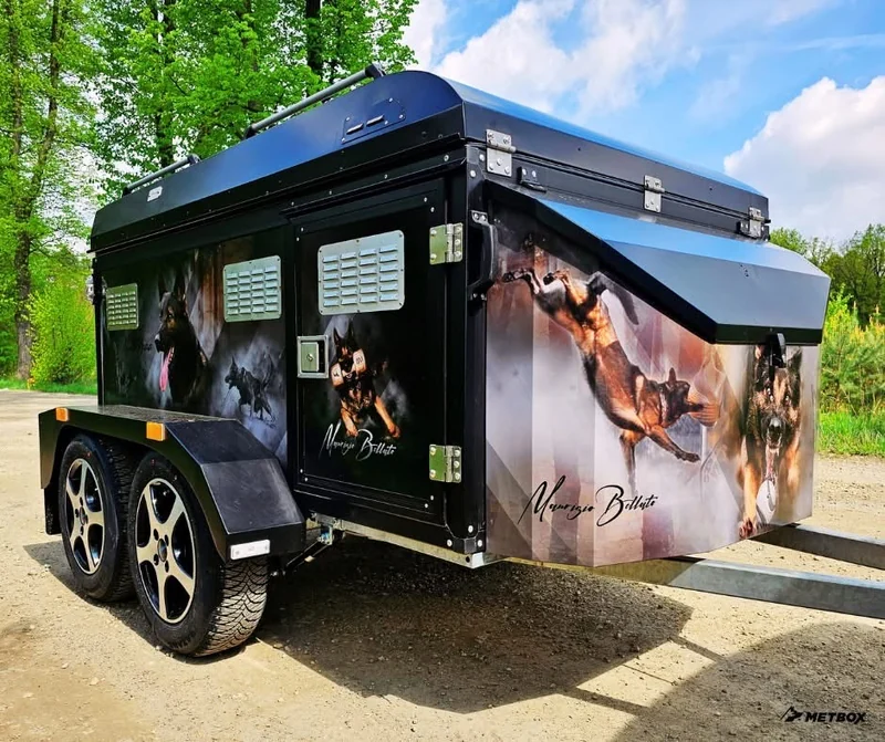 Custom trailer wrap for dog trailers